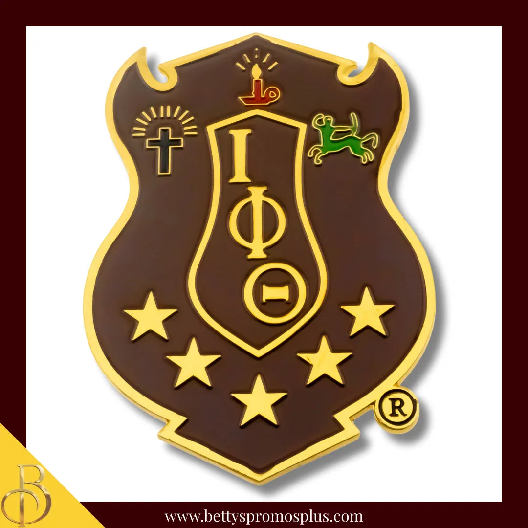 Iota Phi Theta ΙΦΘ Shield Auto Decal Crest Sticker Car Emblem-Iota Phi Theta Paraphernalia-Iota Phi Theta Auto Decal-Betty's Promos Plus