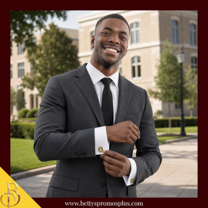 Iota Phi Theta ΙΦΘ Shield Cuff Links-Iota Phi Theta Paraphernalia-Iota Phi Theta Cuff Links-Betty's Promos Plus