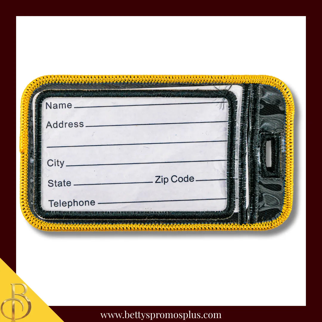Iota Phi Theta ΙΦΘ Shield Embroidered Luggage Tag-Iota Phi Theta Paraphernalia-Iota Phi Theta Luggage Tag-Betty's Promos Plus