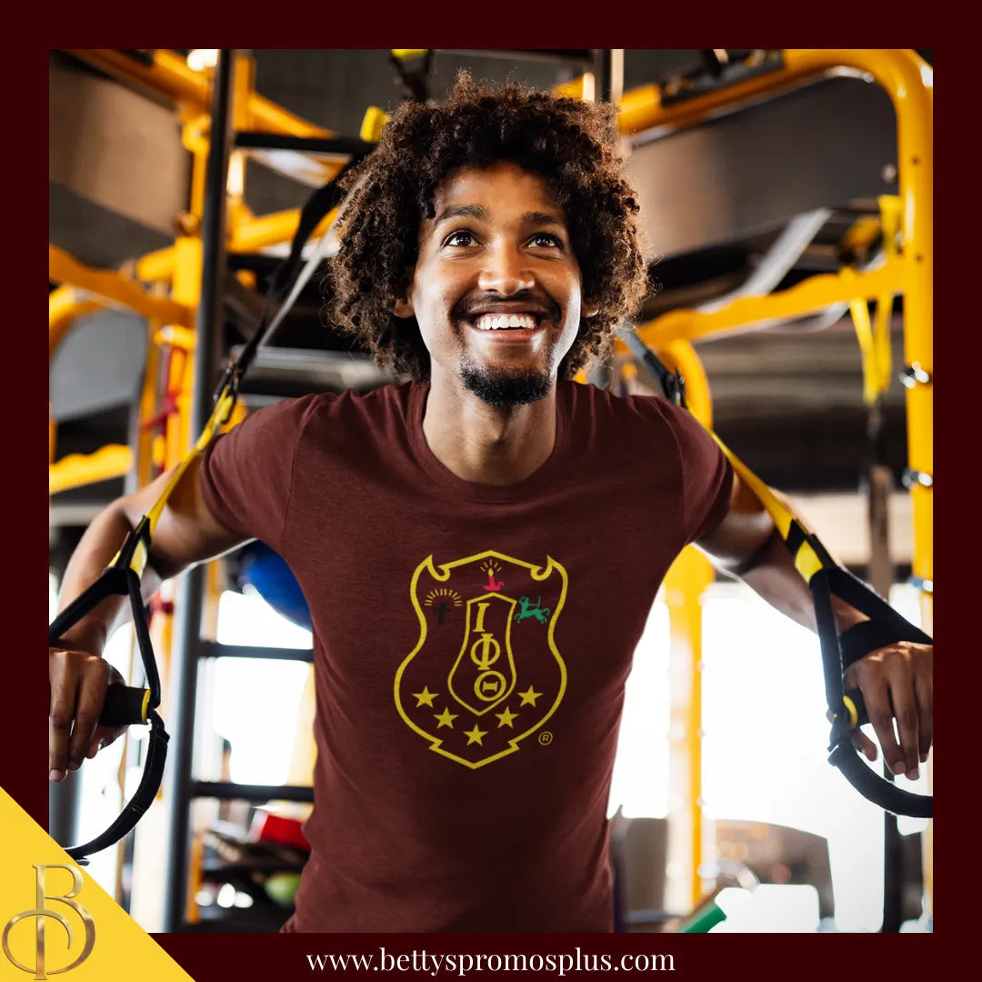 Iota Phi Theta ΙΦΘ Shield Performance Moisture Wicking Screen Printed Workout T-Shirt-Iota Phi Theta Paraphernalia-Iota Phi Theta T-Shirts-Betty's Promos Plus
