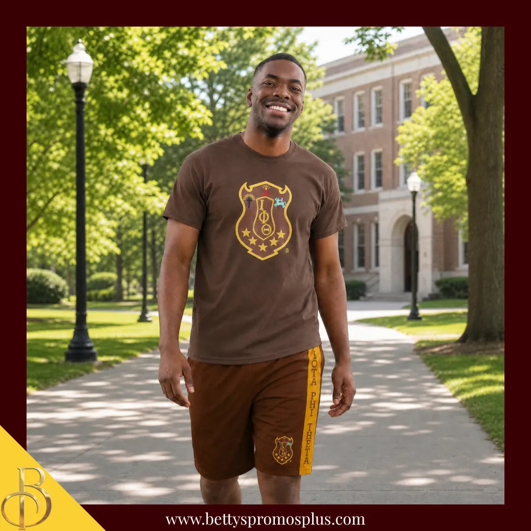 Iota Phi Theta ΙΦΘ Shield Performance Moisture Wicking Screen Printed Workout T-Shirt-Iota Phi Theta Paraphernalia-Iota Phi Theta T-Shirts-Betty's Promos Plus