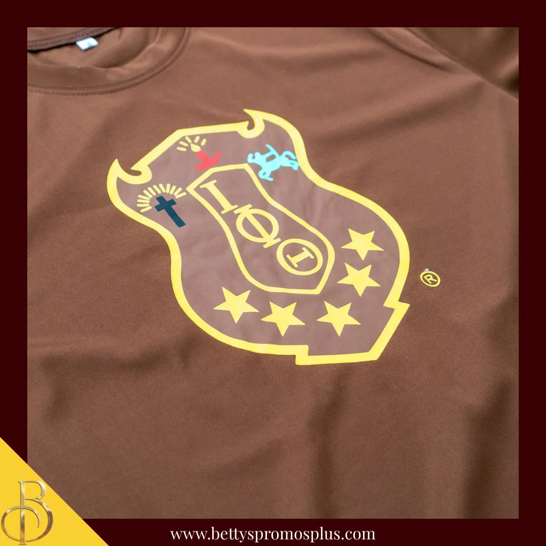 Iota Phi Theta ΙΦΘ Shield Performance Moisture Wicking Screen Printed Workout T-Shirt-Iota Phi Theta Paraphernalia-Iota Phi Theta T-Shirts-Betty's Promos Plus