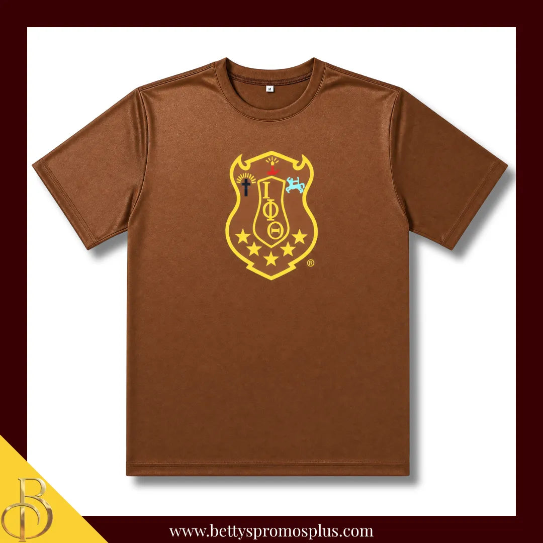 Iota Phi Theta ΙΦΘ Shield Performance Moisture Wicking Screen Printed Workout T-Shirt-Iota Phi Theta Paraphernalia-Iota Phi Theta T-Shirts-Betty's Promos Plus