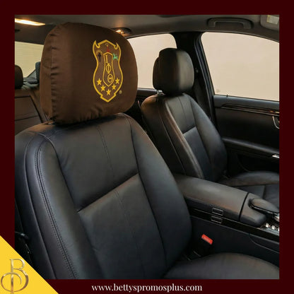 Iota Phi Theta ΙΦΘ Shield with Greek Letters Car Seat Headrest Cover-Iota Phi Theta Paraphernalia-Iota Phi Theta Headrest Cover-Betty's Promos Plus