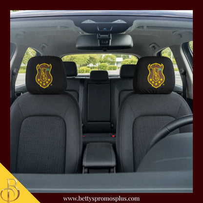 Iota Phi Theta ΙΦΘ Shield with Greek Letters Car Seat Headrest Cover-Iota Phi Theta Paraphernalia-Iota Phi Theta Headrest Cover-Betty's Promos Plus