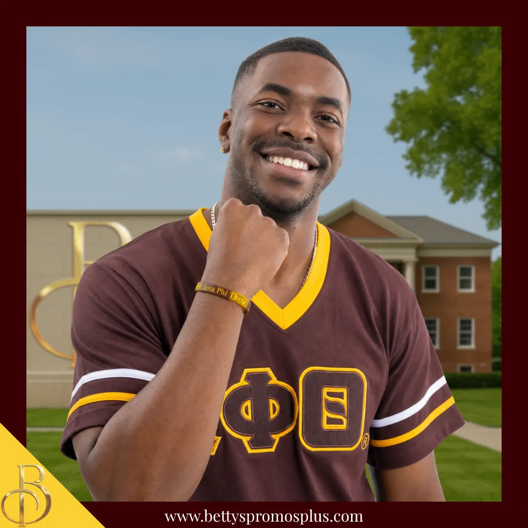 Iota Phi Theta ΙΦΘ Silicone Wristband Rubber Bracelet-Iota Phi Theta Paraphernalia-Iota Phi Theta Wristband-Betty's Promos Plus