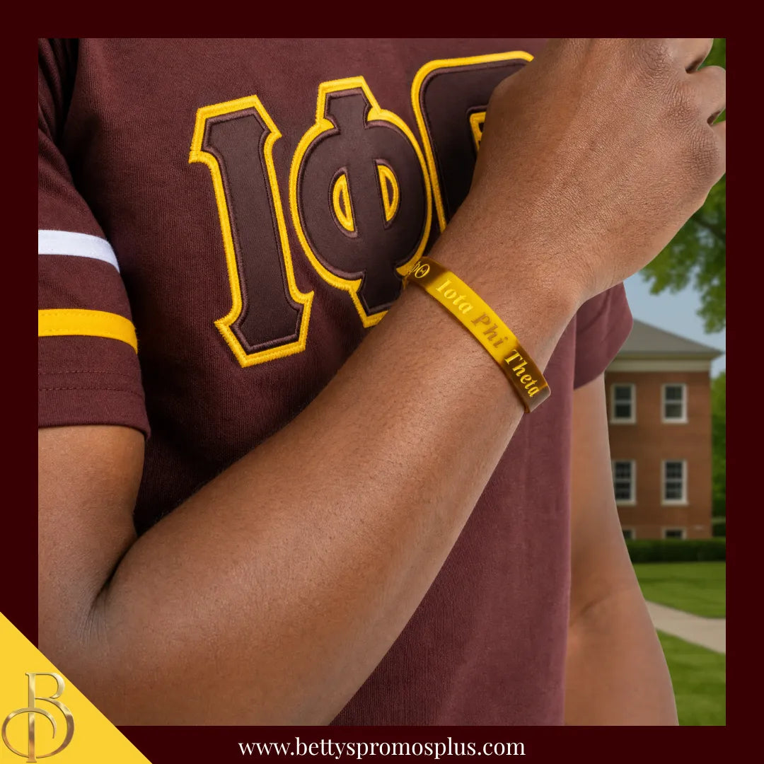 Iota Phi Theta ΙΦΘ Silicone Wristband Rubber Bracelet-Iota Phi Theta Paraphernalia-Iota Phi Theta Wristband-Betty's Promos Plus
