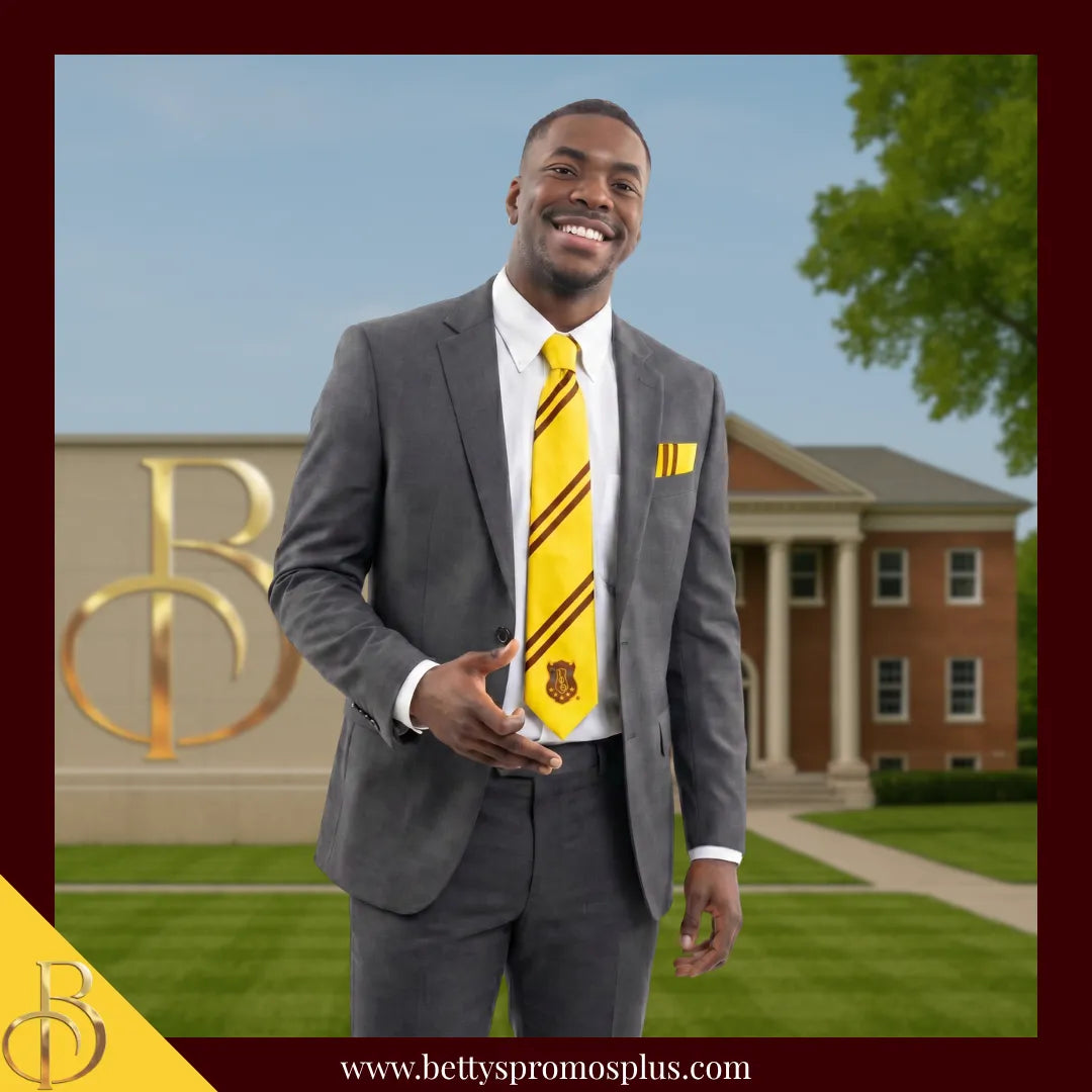 Iota Phi Theta ΙΦΘ Tie and Pocket Square Combo-Iota Phi Theta Paraphernalia-Iota Phi Theta Tie Set-Betty's Promos Plus