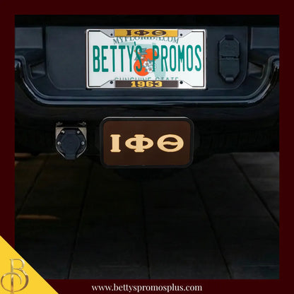 Iota Phi Theta ΙΦΘ Tow Hitch Cover with Laser Engraved Greek Letters-Iota Phi Theta Paraphernalia-Iota Phi Theta Hitch Caps-Betty's Promos Plus