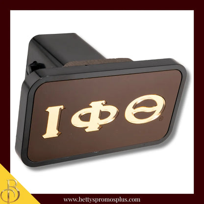 Iota Phi Theta ΙΦΘ Tow Hitch Cover with Laser Engraved Greek Letters-Iota Phi Theta Paraphernalia-Iota Phi Theta Hitch Caps-Betty's Promos Plus