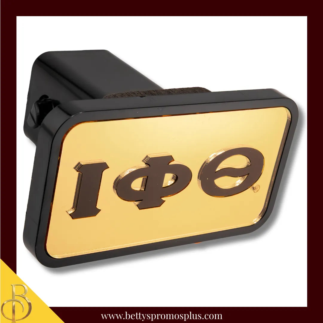 Iota Phi Theta ΙΦΘ Tow Hitch Cover with Laser Engraved Greek Letters-Iota Phi Theta Paraphernalia-Iota Phi Theta Hitch Caps-Betty's Promos Plus