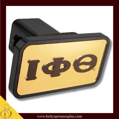 Iota Phi Theta ΙΦΘ Tow Hitch Cover with Laser Engraved Greek Letters-Iota Phi Theta Paraphernalia-Iota Phi Theta Hitch Caps-Betty's Promos Plus