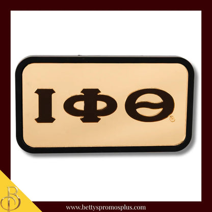 Iota Phi Theta ΙΦΘ Tow Hitch Cover with Laser Engraved Greek Letters-Iota Phi Theta Paraphernalia-Iota Phi Theta Hitch Caps-Betty's Promos Plus