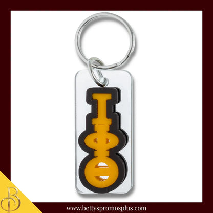 Iota Phi Theta ΙΦΘ Vertical Block Acrylic Keychain-Silver-Iota Phi Theta Paraphernalia-Iota Phi Theta Keychain-Betty's Promos Plus