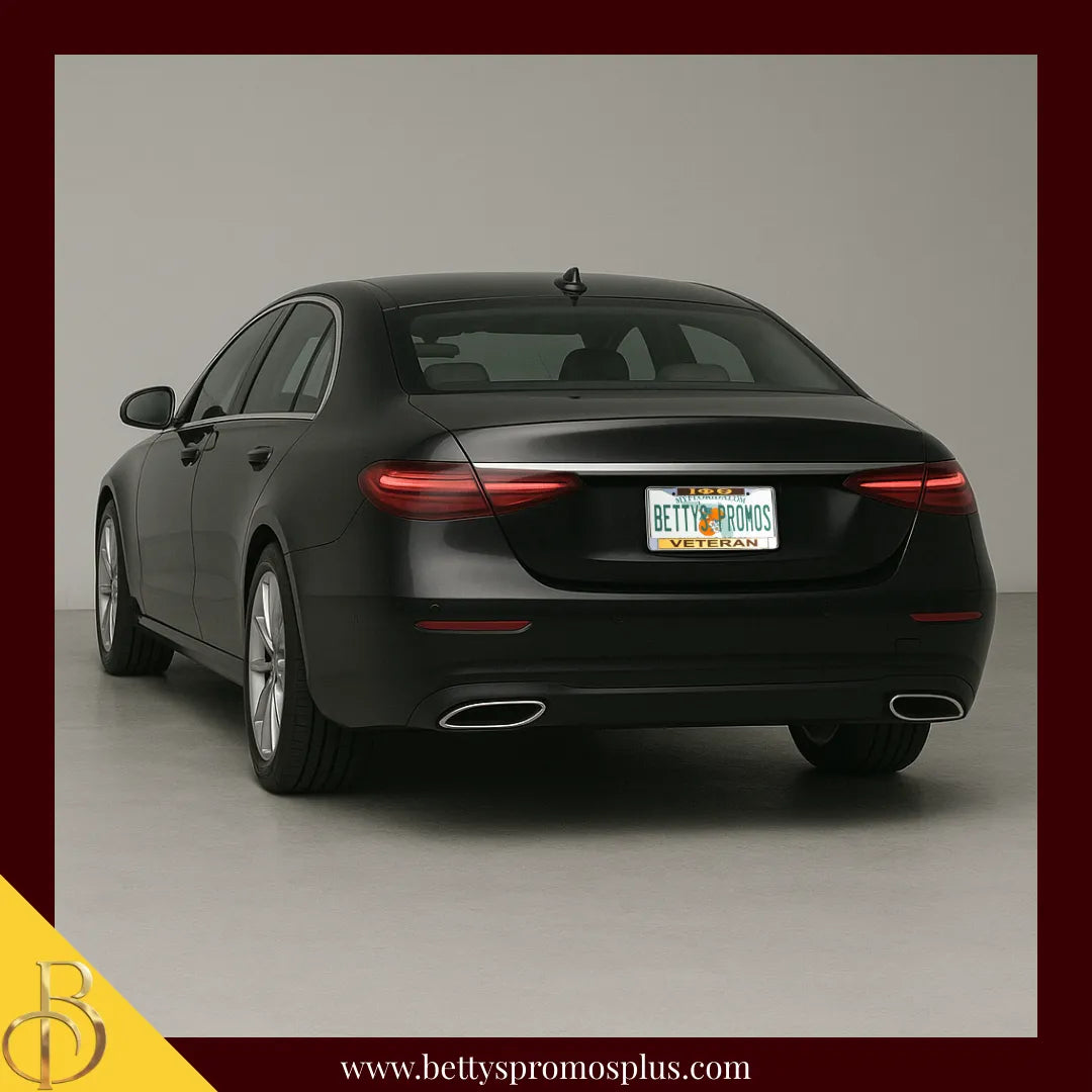 Iota Phi Theta ΙΦΘ Veteran Chrome Laser Engraved Mirrored Acrylic Auto Tag License Plate Frame-Iota Phi Theta Paraphernalia-Iota Phi Theta Auto Tag Frame-Betty's Promos Plus