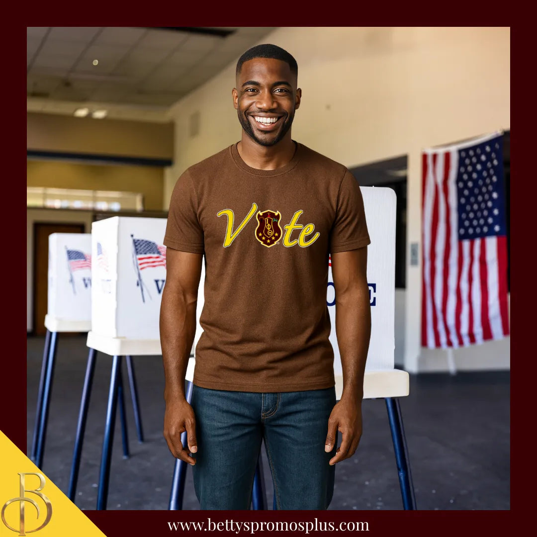 Iota Phi Theta ΙΦΘ VOTE Screen Printed T-Shirt-Iota Phi Theta Paraphernalia-Iota Phi Theta T-Shirts-Betty's Promos Plus