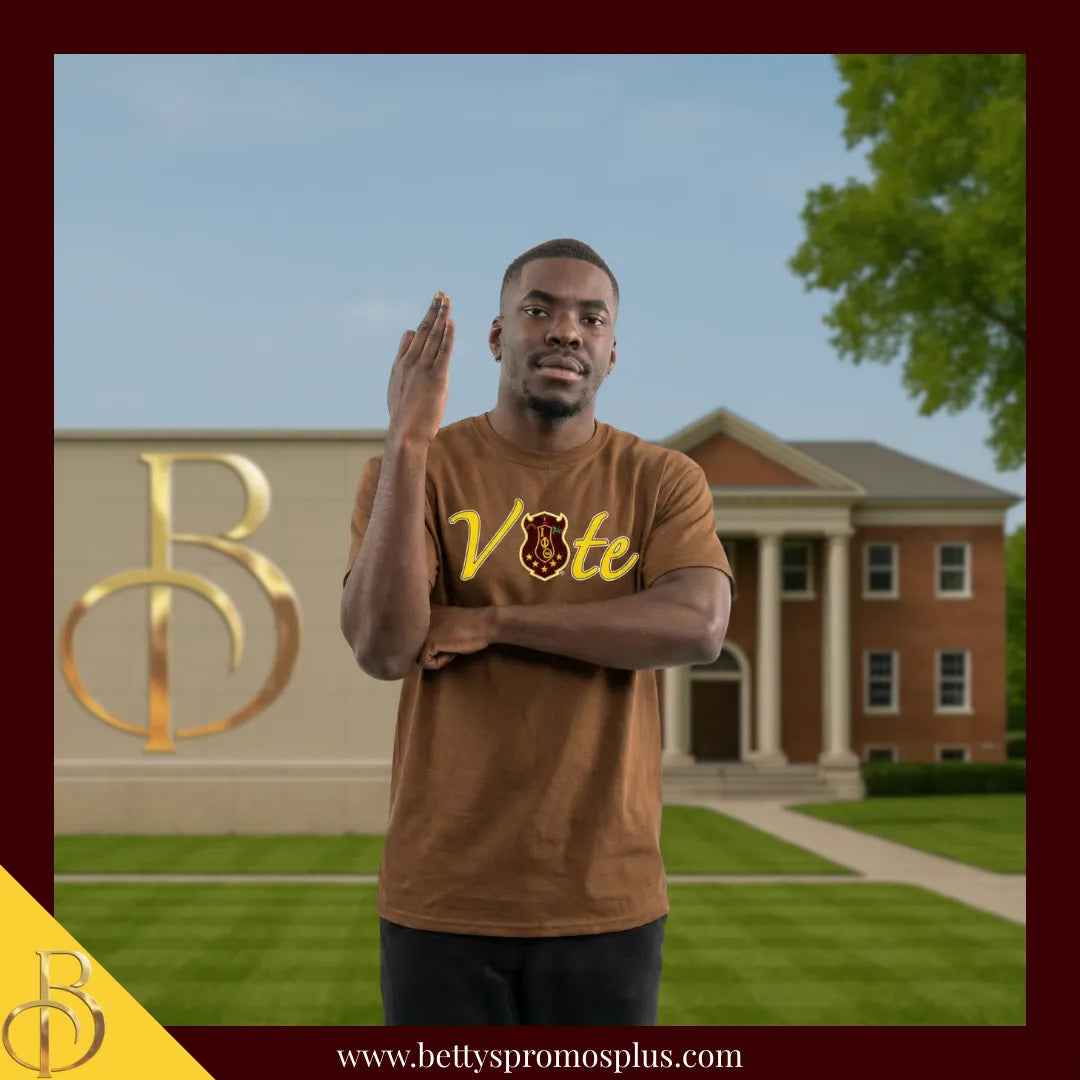 Iota Phi Theta ΙΦΘ VOTE Screen Printed T-Shirt-Iota Phi Theta Paraphernalia-Iota Phi Theta T-Shirts-Betty's Promos Plus