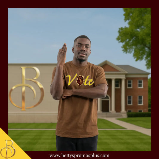 Iota Phi Theta ΙΦΘ VOTE Screen Printed T-Shirt-Iota Phi Theta Paraphernalia-Iota Phi Theta T-Shirts-Betty's Promos Plus