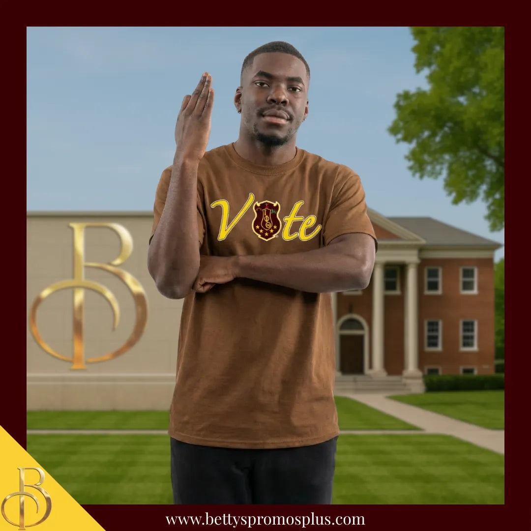 Iota Phi Theta ΙΦΘ VOTE Screen Printed T-Shirt-Iota Phi Theta Paraphernalia-Iota Phi Theta T-Shirts-Betty's Promos Plus