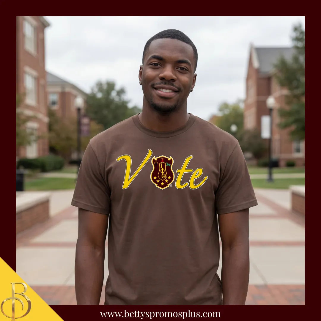 Iota Phi Theta ΙΦΘ VOTE Screen Printed T-Shirt-Iota Phi Theta Paraphernalia-Iota Phi Theta T-Shirts-Betty's Promos Plus