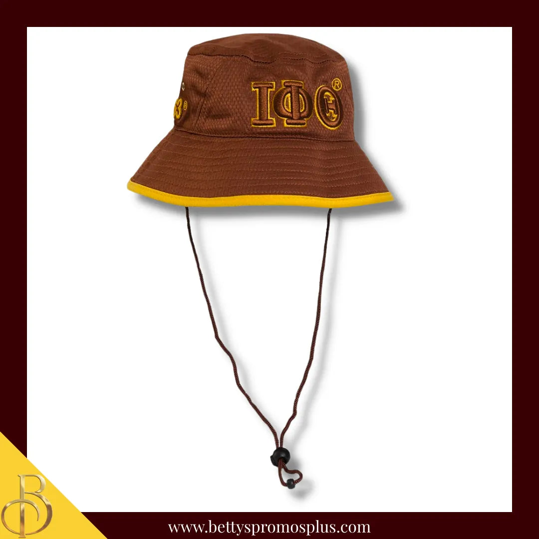 Iota Phi Theta Mesh Flex Fit ΙΦΘ Greek Letters Embroidered Bucket Hat with Drawstring-Iota Phi Theta Paraphernalia-Iota Phi Theta Hats-Betty's Promos Plus