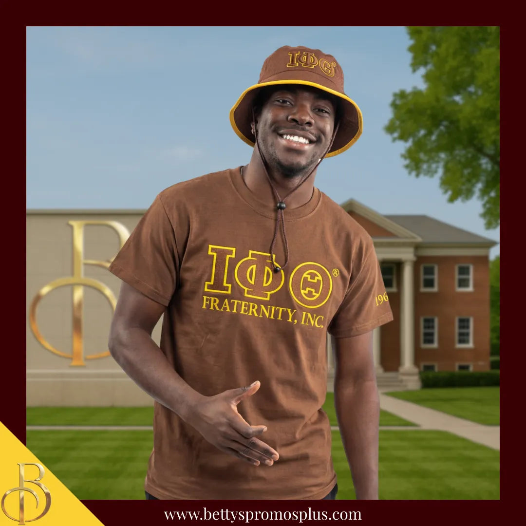Iota Phi Theta Mesh Flex Fit ΙΦΘ Greek Letters Embroidered Bucket Hat with Drawstring-Iota Phi Theta Paraphernalia-Iota Phi Theta Hats-Betty's Promos Plus