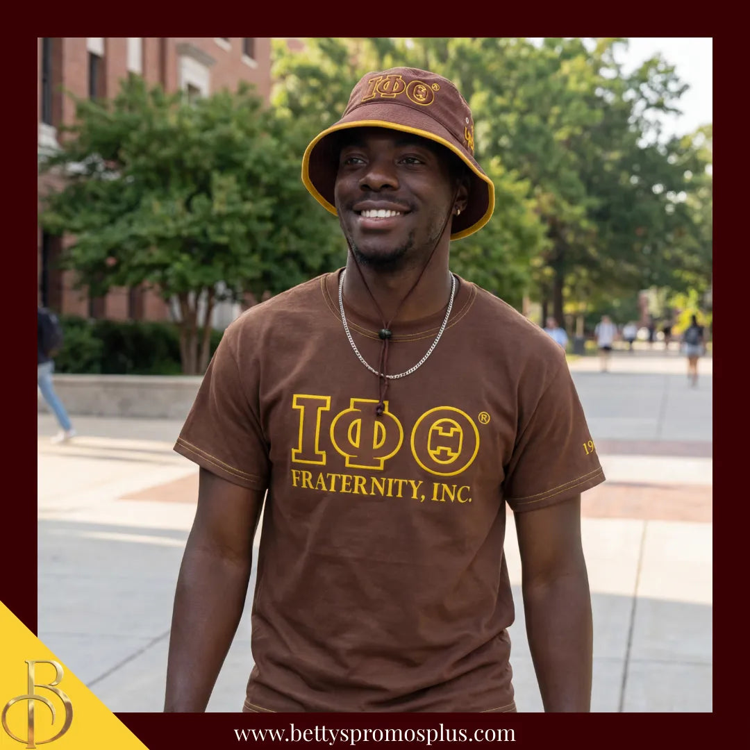 Iota Phi Theta Mesh Flex Fit ΙΦΘ Greek Letters Embroidered Bucket Hat with Drawstring-Iota Phi Theta Paraphernalia-Iota Phi Theta Hats-Betty's Promos Plus