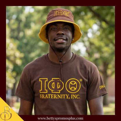 Iota Phi Theta Mesh Flex Fit ΙΦΘ Greek Letters Embroidered Bucket Hat with Drawstring-Iota Phi Theta Paraphernalia-Iota Phi Theta Hats-Betty's Promos Plus