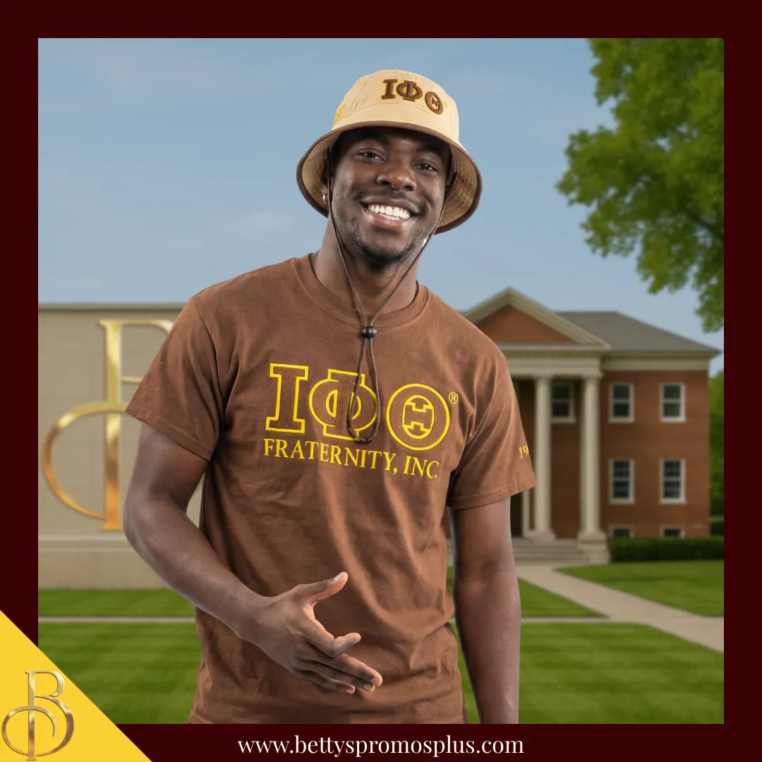 Iota Phi Theta Mesh Flex Fit ΙΦΘ Greek Letters Embroidered Bucket Hat with Drawstring-Iota Phi Theta Paraphernalia-Iota Phi Theta Hats-Betty's Promos Plus