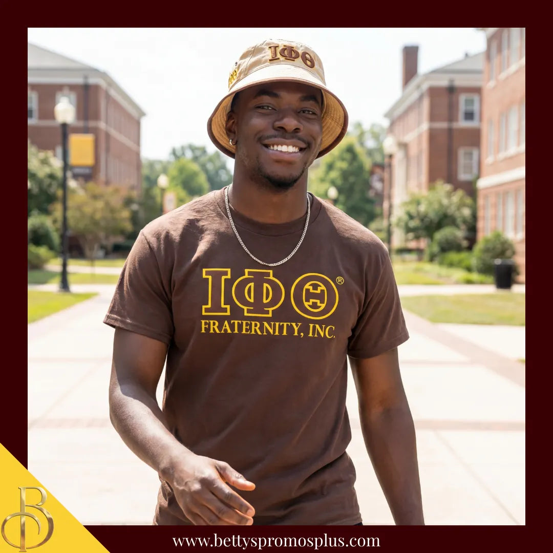 Iota Phi Theta Mesh Flex Fit ΙΦΘ Greek Letters Embroidered Bucket Hat with Drawstring-Iota Phi Theta Paraphernalia-Iota Phi Theta Hats-Betty's Promos Plus