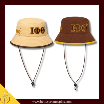 Iota Phi Theta Mesh Flex Fit ΙΦΘ Greek Letters Embroidered Bucket Hat with Drawstring-Iota Phi Theta Paraphernalia-Iota Phi Theta Hats-Betty's Promos Plus