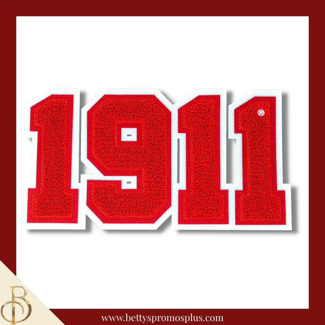 Kappa Alpha Psi ΚΑΨ 1911 Chenille Embroidered Patch-Red-Kappa Alpha Psi Paraphernalia-Kappa Alpha Psi Patch-Betty's Promos Plus
