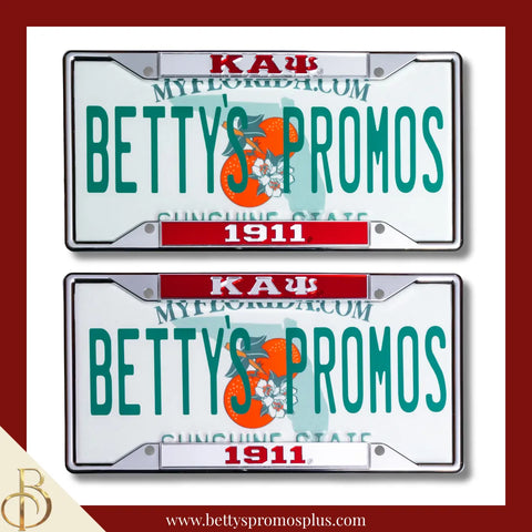 Kappa Alpha Psi ΚΑΨ 1911 Chrome Laser Engraved Mirrored Acrylic Auto Tag License Plate Frame-Kappa Alpha Psi Paraphernalia-Kappa Alpha Psi Auto Tag Frame-Betty's Promos Plus