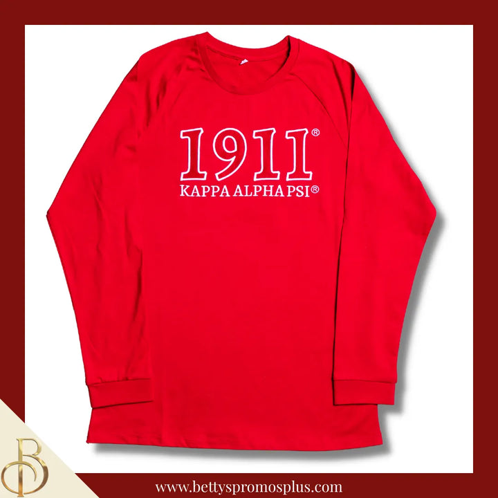 Kappa Alpha Psi ΚΑΨ 1911 Embroidered Long Sleeve T-Shirt