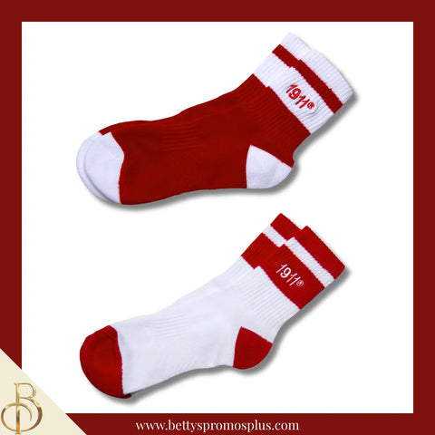 Kappa Alpha Psi ΚΑΨ 1911 Quarter Socks-Kappa Alpha Psi Paraphernalia-Kappa Alpha Psi Socks-Betty's Promos Plus