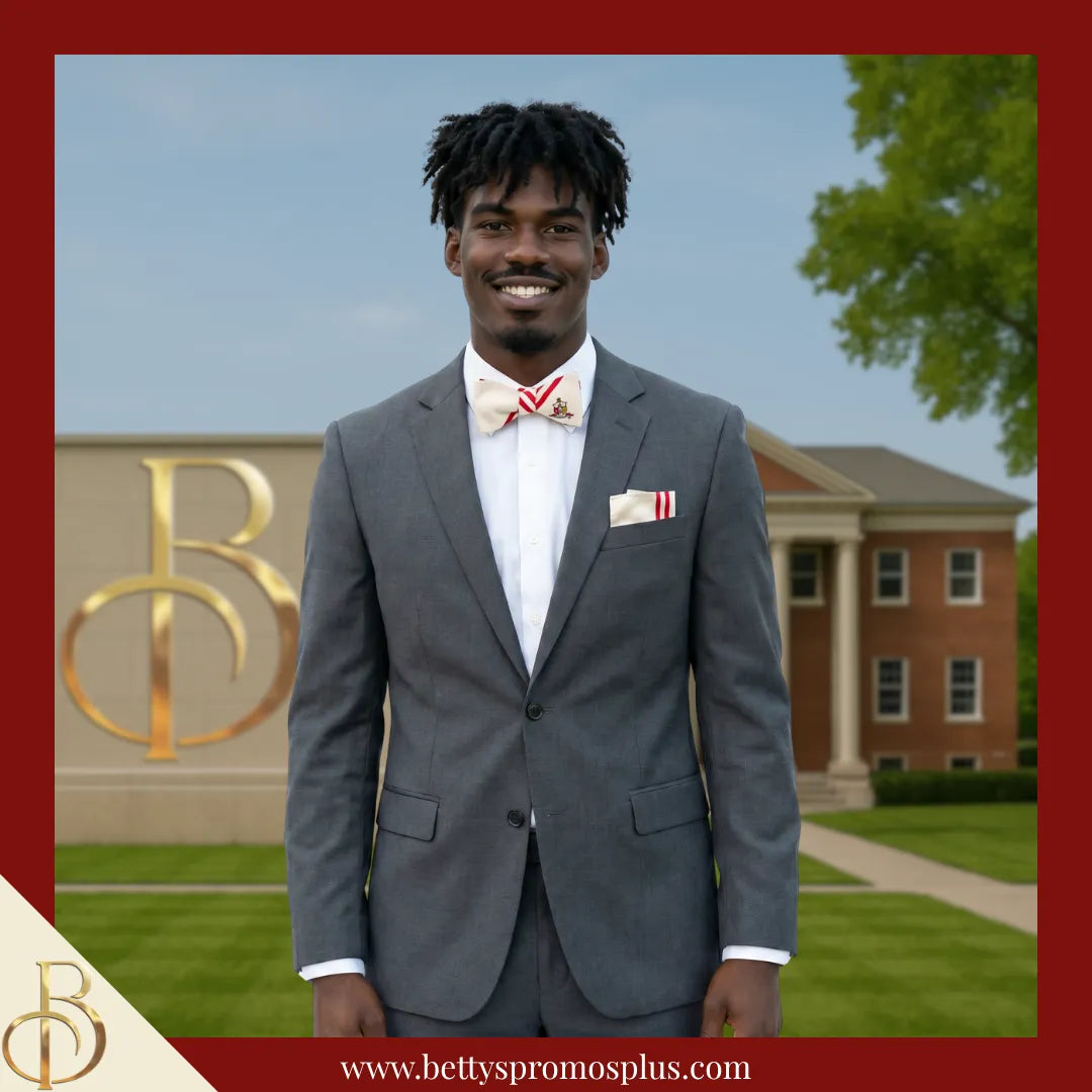 Kappa Alpha Psi ΚΑΨ Bow Tie and Pocket Square Combo-Kappa Alpha Psi Paraphernalia-Kappa Alpha Psi Bow Tie Set-Betty's Promos Plus