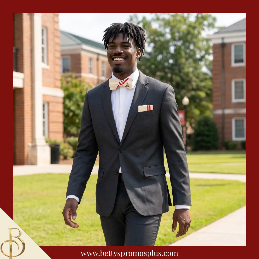 Kappa Alpha Psi ΚΑΨ Bow Tie and Pocket Square Combo-Kappa Alpha Psi Paraphernalia-Kappa Alpha Psi Bow Tie Set-Betty's Promos Plus