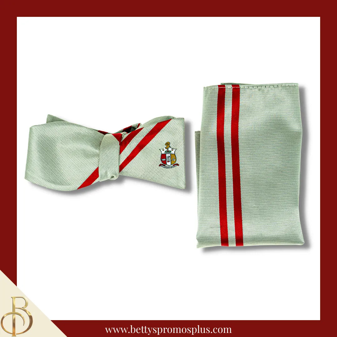 Kappa Alpha Psi ΚΑΨ Bow Tie and Pocket Square Combo-Kappa Alpha Psi Paraphernalia-Kappa Alpha Psi Bow Tie Set-Betty's Promos Plus