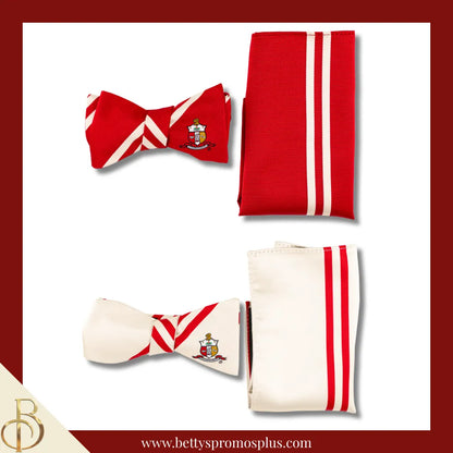 Kappa Alpha Psi ΚΑΨ Bow Tie and Pocket Square Combo-Kappa Alpha Psi Paraphernalia-Kappa Alpha Psi Bow Tie Set-Betty's Promos Plus