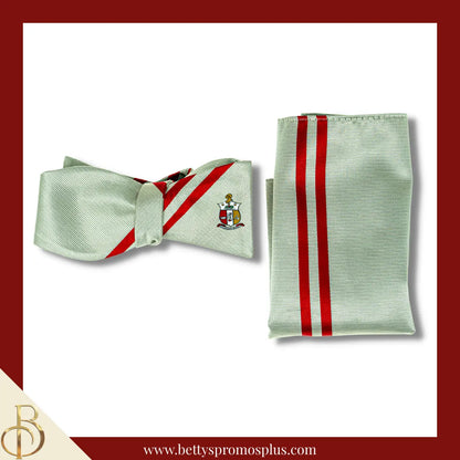 Kappa Alpha Psi ΚΑΨ Bow Tie and Pocket Square Combo-Silver-Kappa Alpha Psi Paraphernalia-Kappa Alpha Psi Bow Tie Set-Betty's Promos Plus