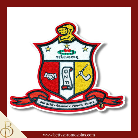 Kappa Alpha Psi ΚΑΨ Chenille Shield Red Background Embroidery Patch-Chenille-Red Background-Kappa Alpha Psi Paraphernalia-Kappa Alpha Psi Patch-Betty's Promos Plus