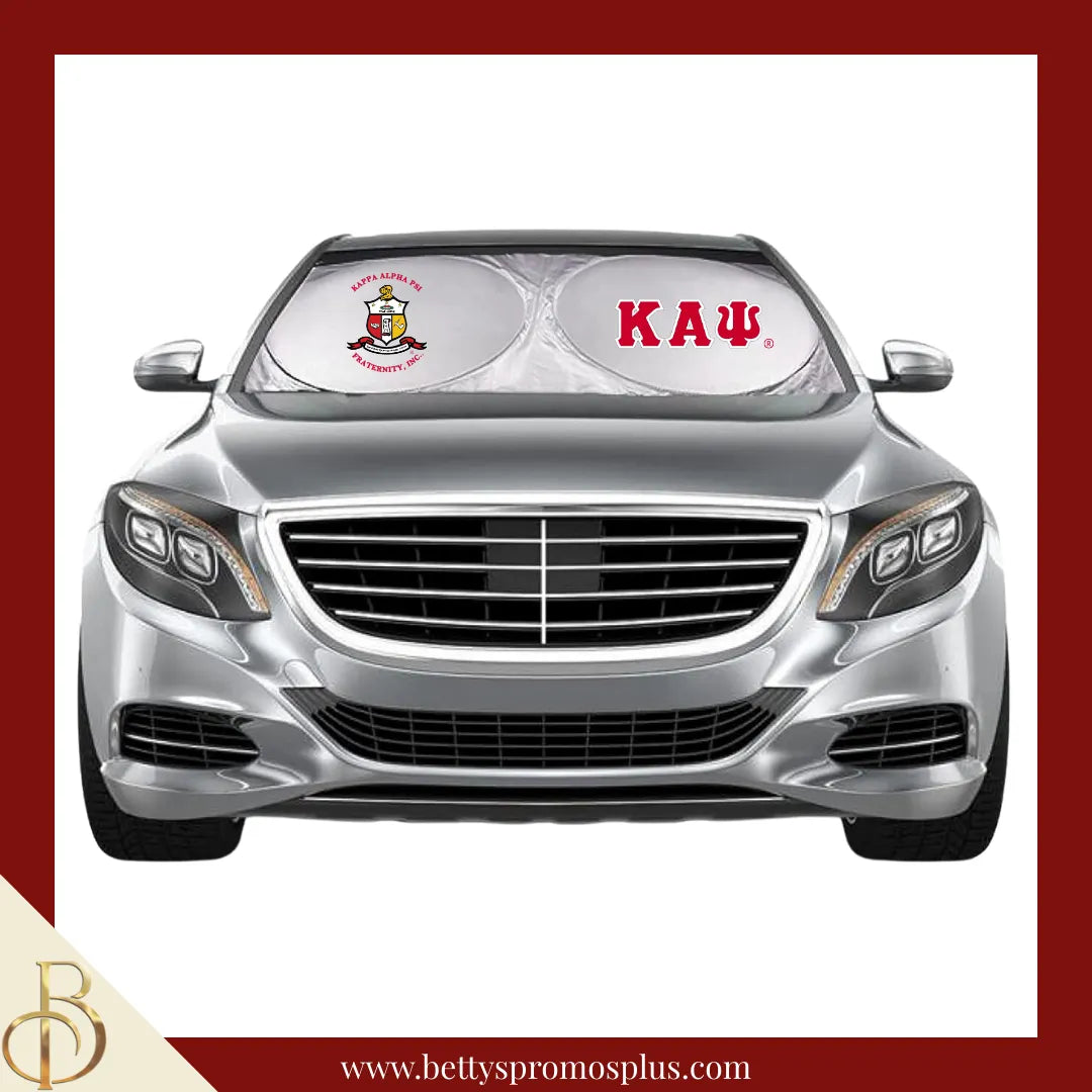 Kappa Alpha Psi ΚΑΨ Collapsible Car Sun Shade with Pouch-Kappa Alpha Psi Paraphernalia-Kappa Alpha Psi Car Shade-Betty's Promos Plus