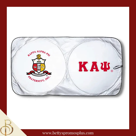 Kappa Alpha Psi ΚΑΨ Collapsible Car Sun Shade with Pouch-Red-Kappa Alpha Psi Paraphernalia-Kappa Alpha Psi Car Shade-Betty's Promos Plus
