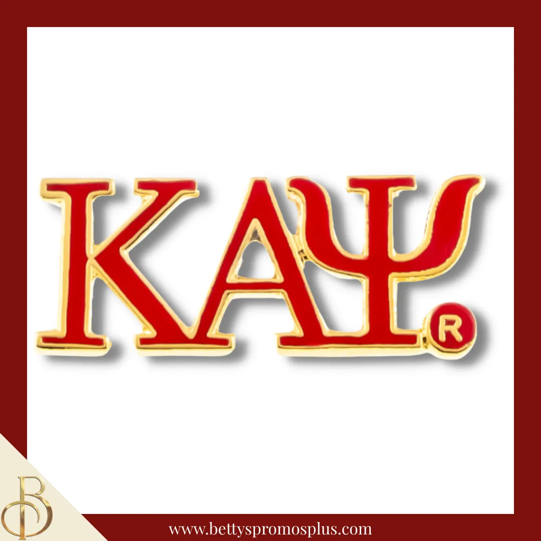 Kappa Alpha Psi ΚΑΨ Color Greek Letters Fraternity Lapel Pin-Red-Kappa Alpha Psi Paraphernalia-Kappa Alpha Psi Lapel Pin-Betty's Promos Plus