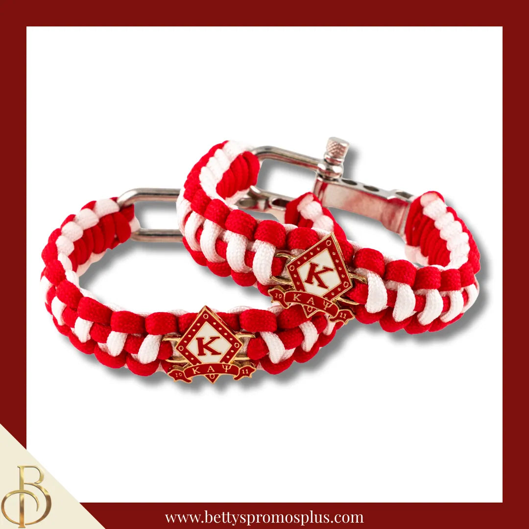 Kappa Alpha Psi ΚΑΨ Diamond Paracord Survival Bracelet-Red-Kappa Alpha Psi Paraphernalia-Kappa Alpha Psi Bracelet-Betty's Promos Plus