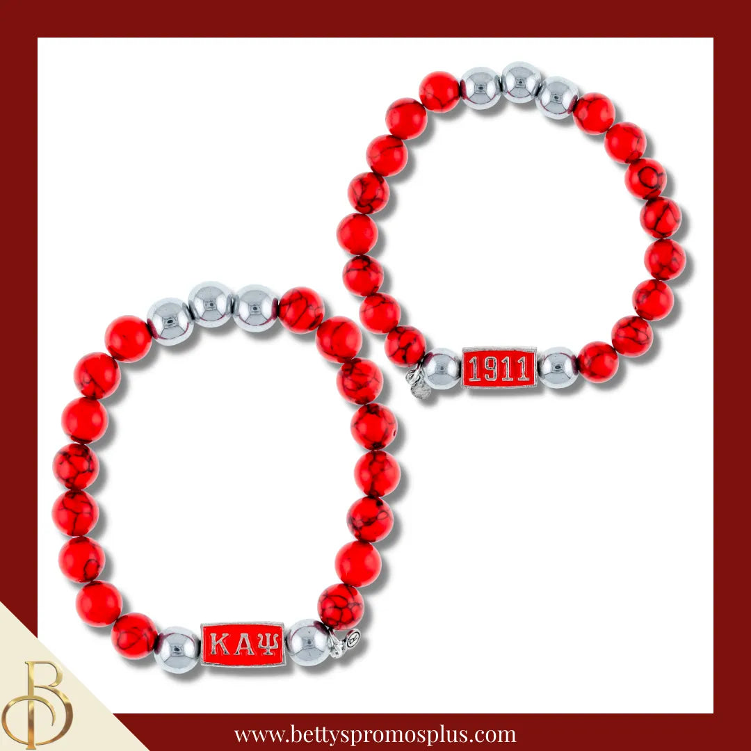 Kappa Alpha Psi ΚΑΨ Diggs Beaded Bracelet-Kappa Alpha Psi Paraphernalia-Kappa Alpha Psi Bracelet-Betty's Promos Plus