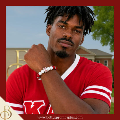 Kappa Alpha Psi ΚΑΨ Double Red Beaded Bracelet-Kappa Alpha Psi Paraphernalia-Kappa Alpha Psi Bracelet-Betty's Promos Plus