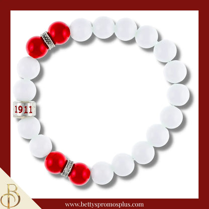 Kappa Alpha Psi ΚΑΨ Double Red Beaded Bracelet-Kappa Alpha Psi Paraphernalia-Kappa Alpha Psi Bracelet-Betty's Promos Plus