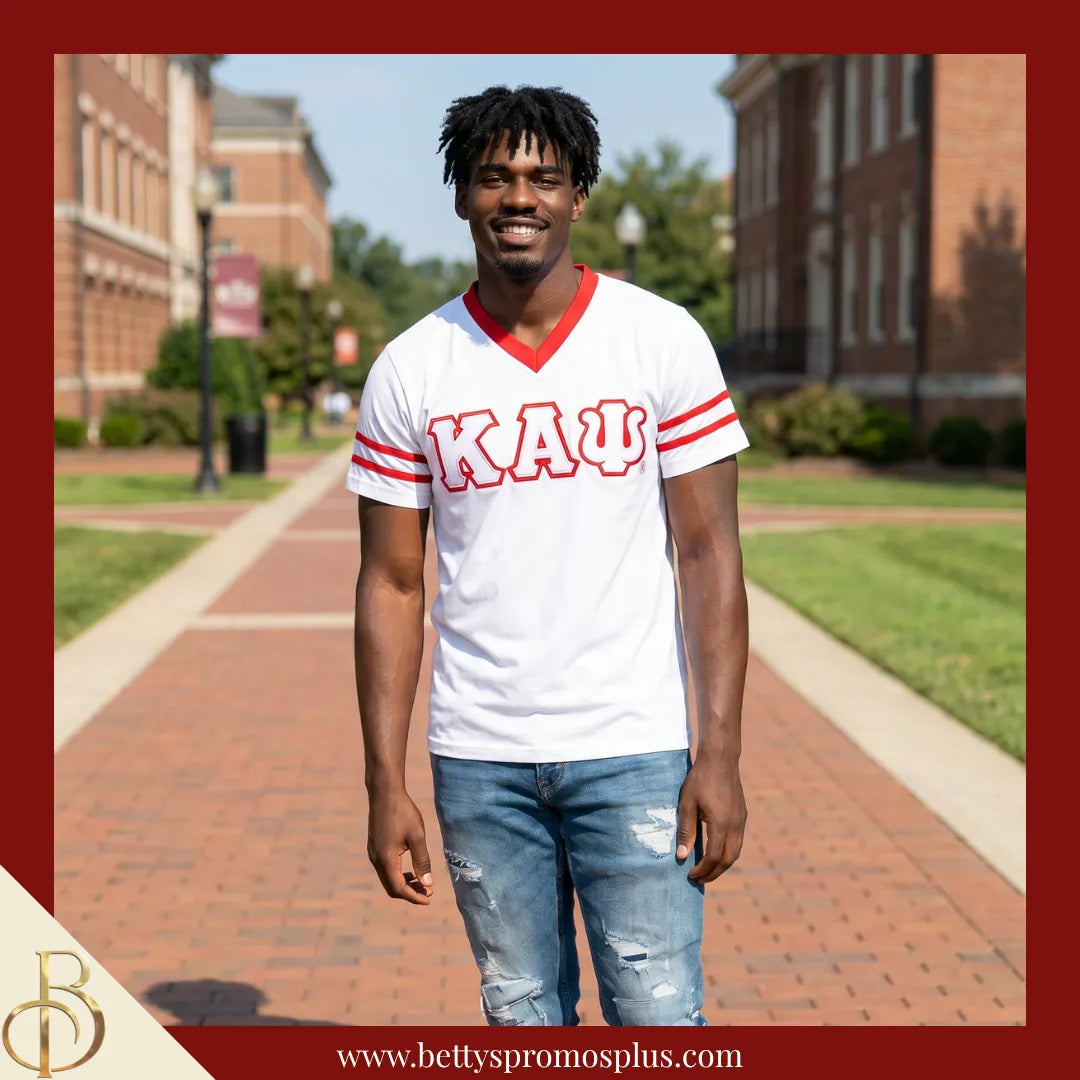 Kappa Alpha Psi ΚΑΨ Double Stitched Appliqué Embroidered Jersey T-Shirt-Kappa Alpha Psi Paraphernalia-Kappa Alpha Psi T-Shirts-Betty's Promos Plus