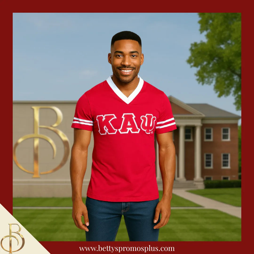 Kappa Alpha Psi ΚΑΨ Double Stitched Appliqué Embroidered Jersey T-Shirt-Kappa Alpha Psi Paraphernalia-Kappa Alpha Psi T-Shirts-Betty's Promos Plus